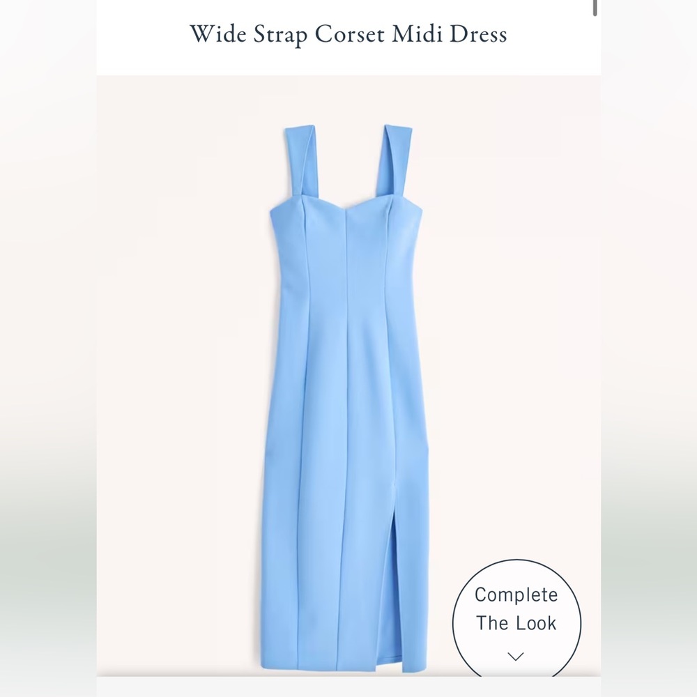 Abercrombie wide strap corset midi dress